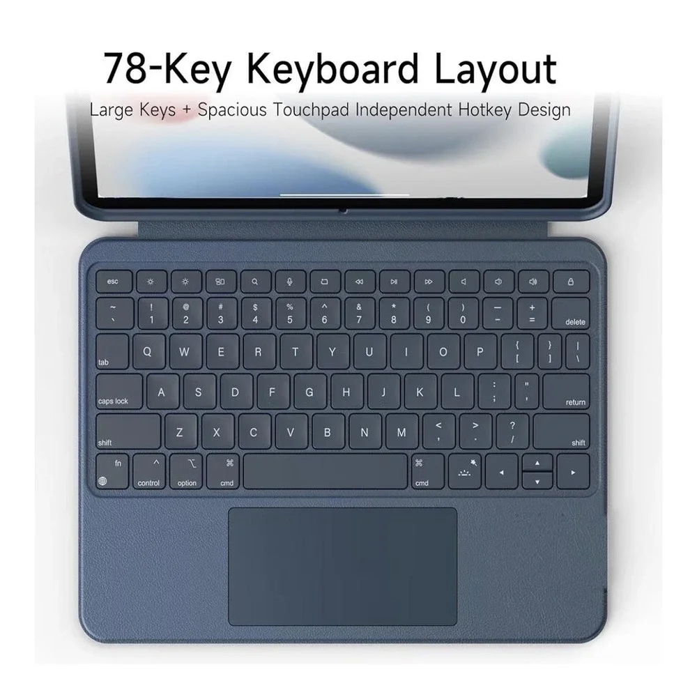 HOU Keyboard Case IPad 10.2 7th 8th 9th Air 3 Pro 10.5 Blue Bluetooth Trackpad‎